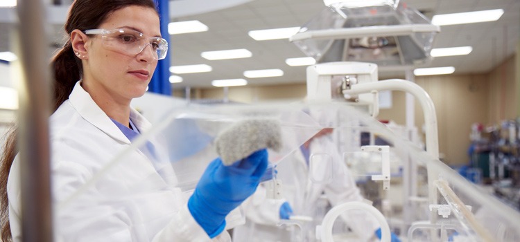 An Agiliti employee cleans an incubator