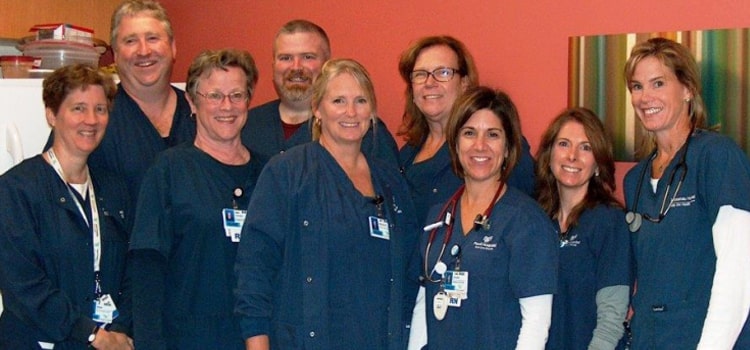 Group photo of emergency department nursing staff