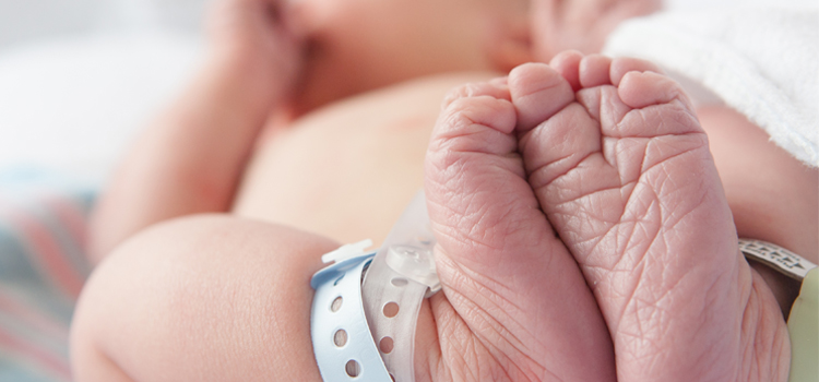 close up of infant's lower extremities with no pressure ulcers