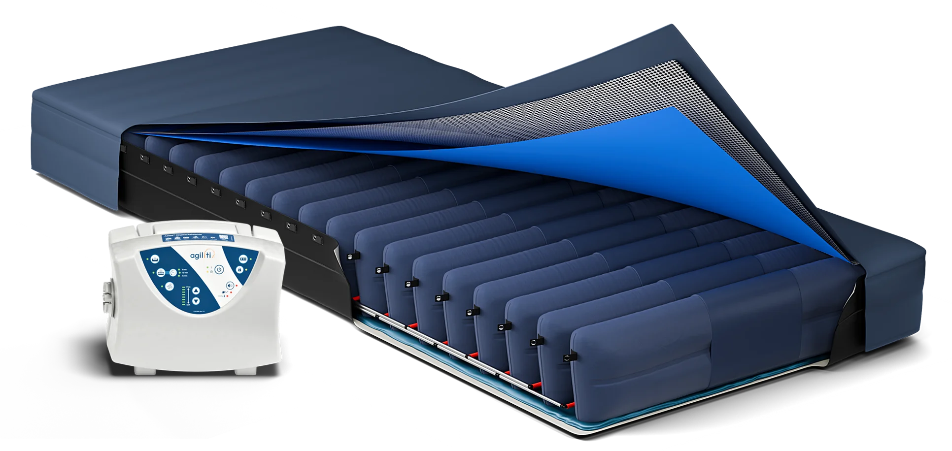 Layered peeled back view of Adapt Air Pro mattress